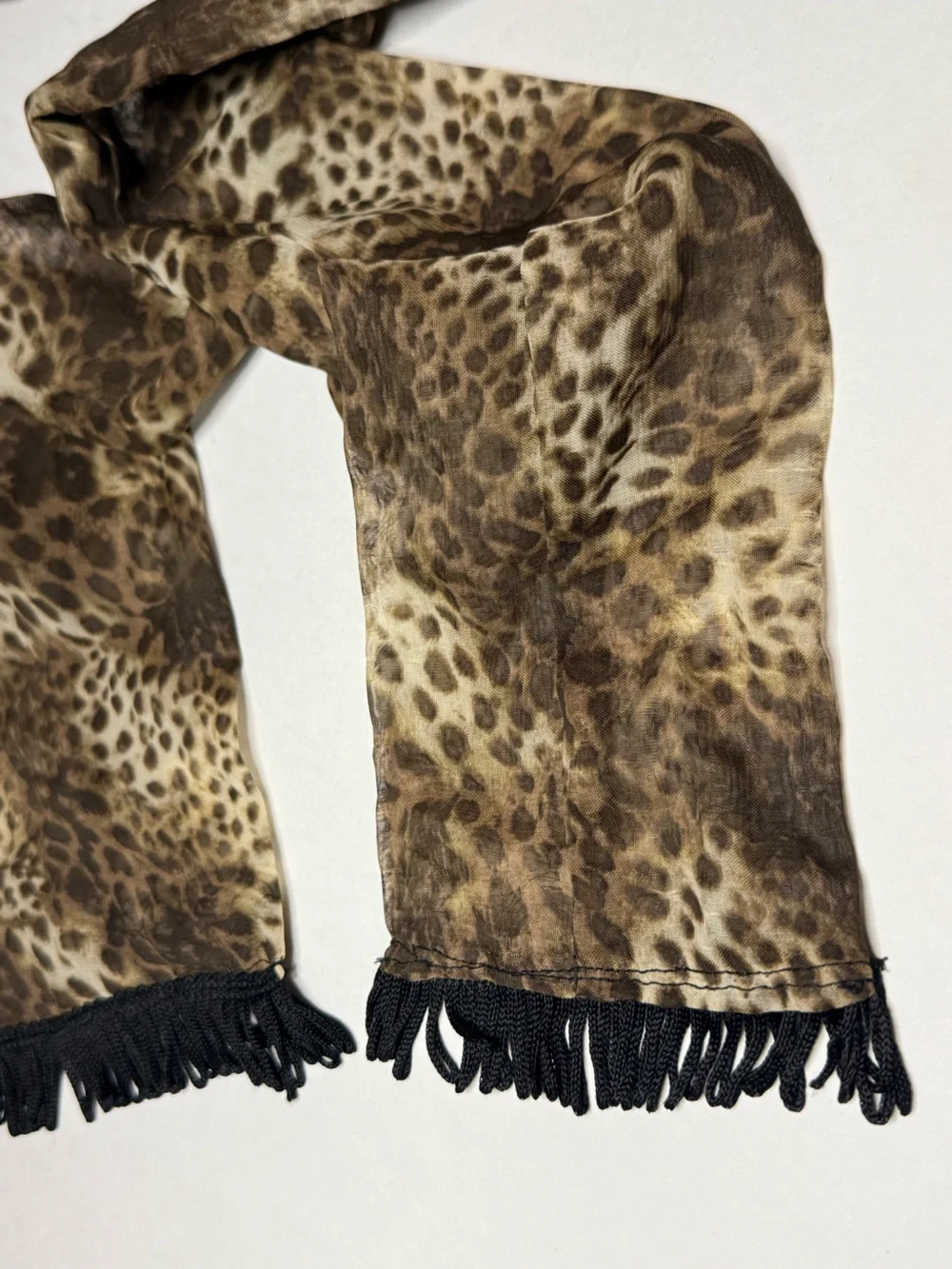 Vintage Leopard Print Women's Scarf - Brown